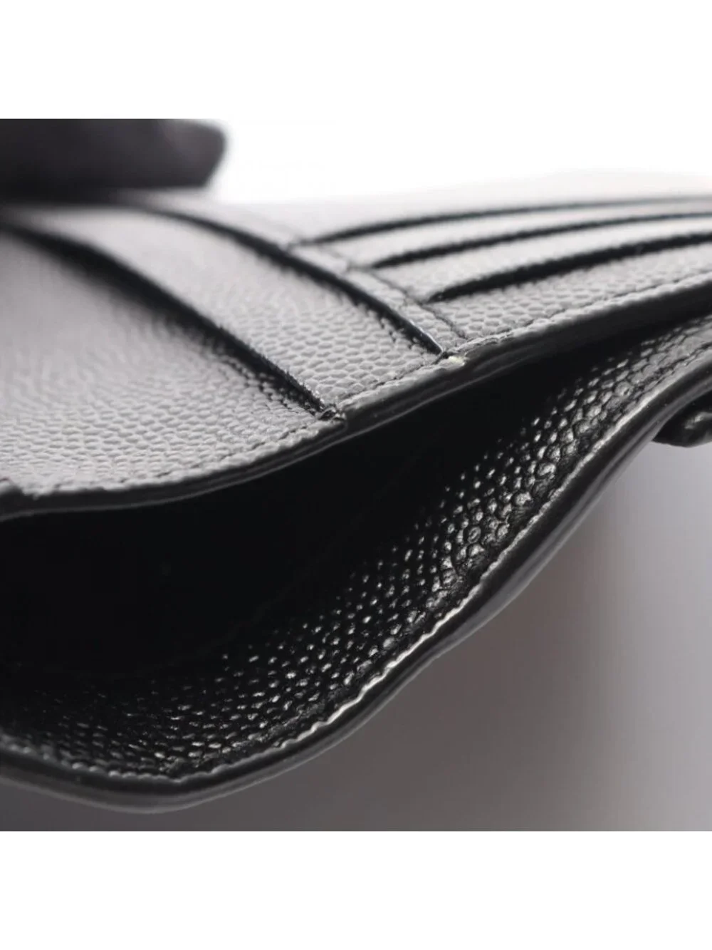 Saint Laurent Paris Bifold Wallet Uptown Compact Black Leather - Picture 7 of 9